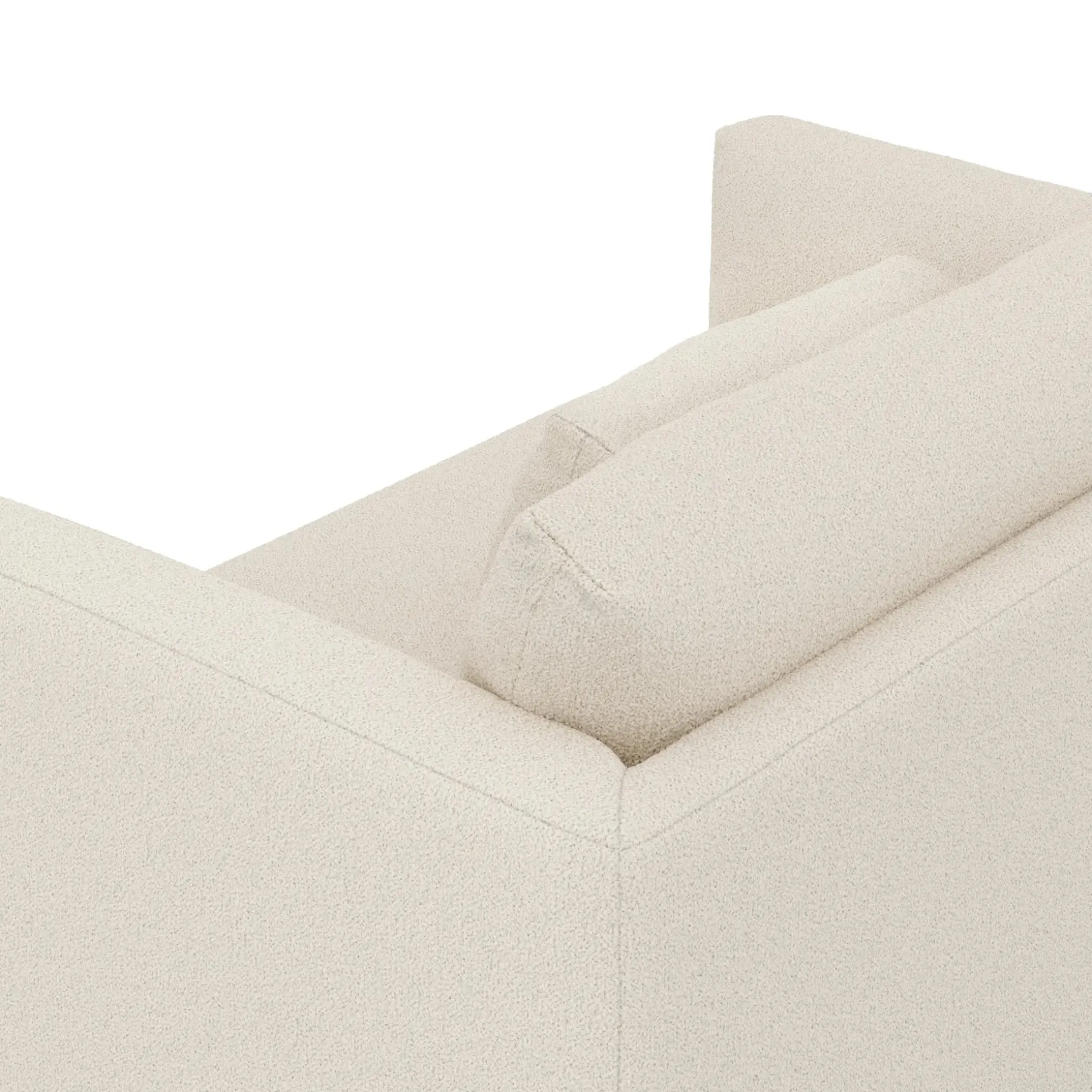 Marina 57" Sleeper Chair - Ivory Wool Bouclé