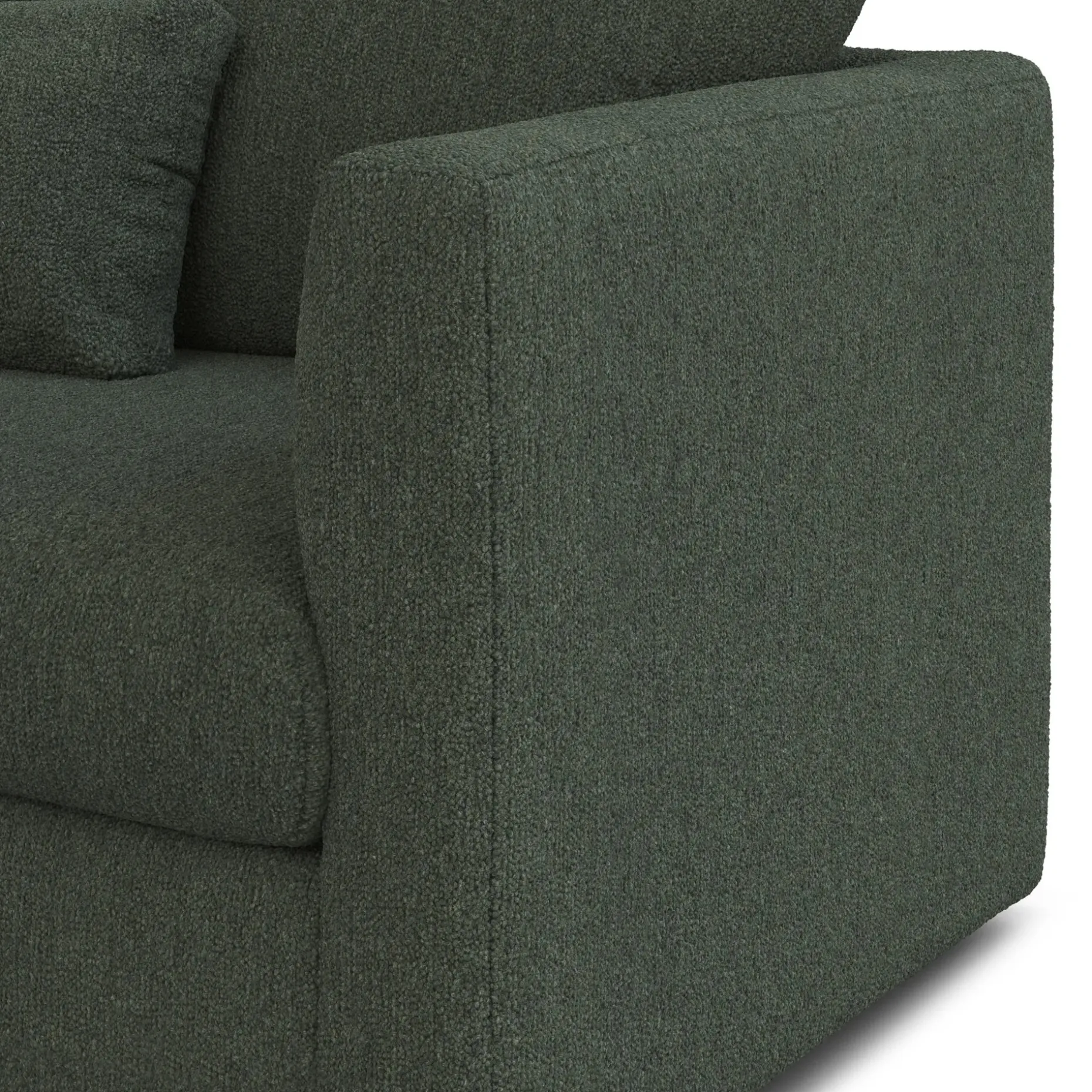 Marina 90" Sofa Bed - Green Wool Bouclé