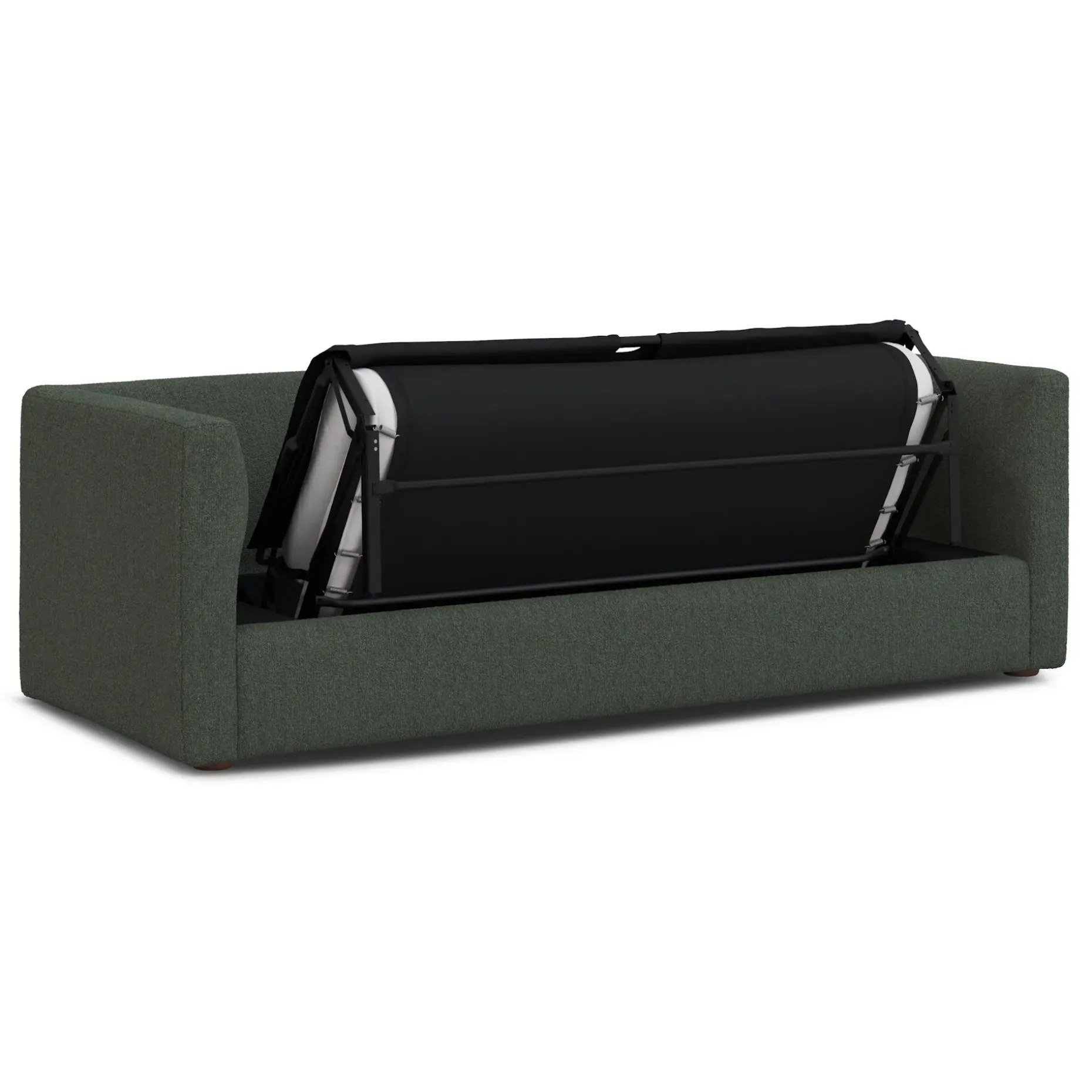 Marina 90" Sofa Bed - Green Wool Bouclé