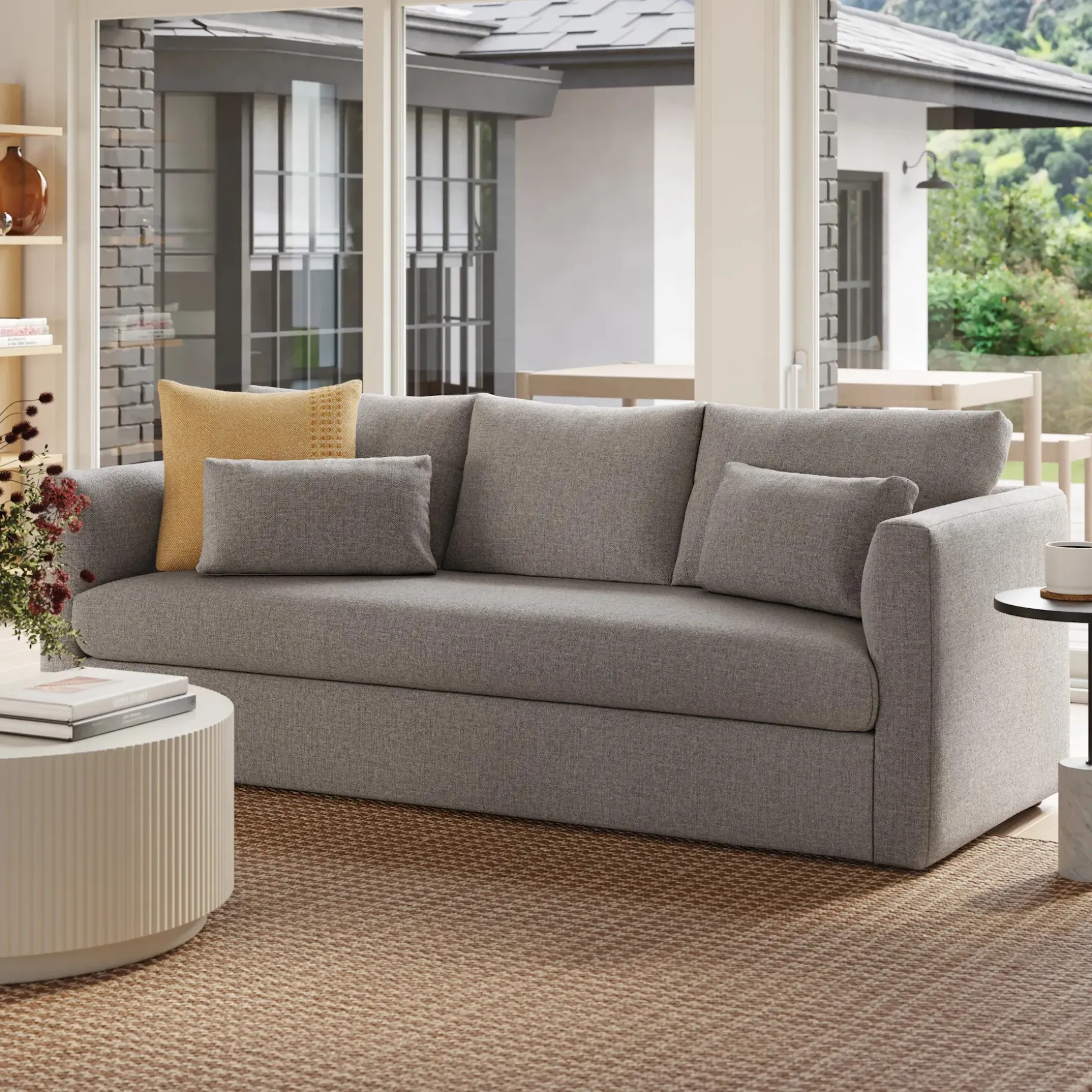 Marina 90" Sofa - Hestia Gray