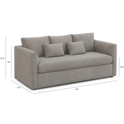 Marina 80" Sofa - Hestia Gray