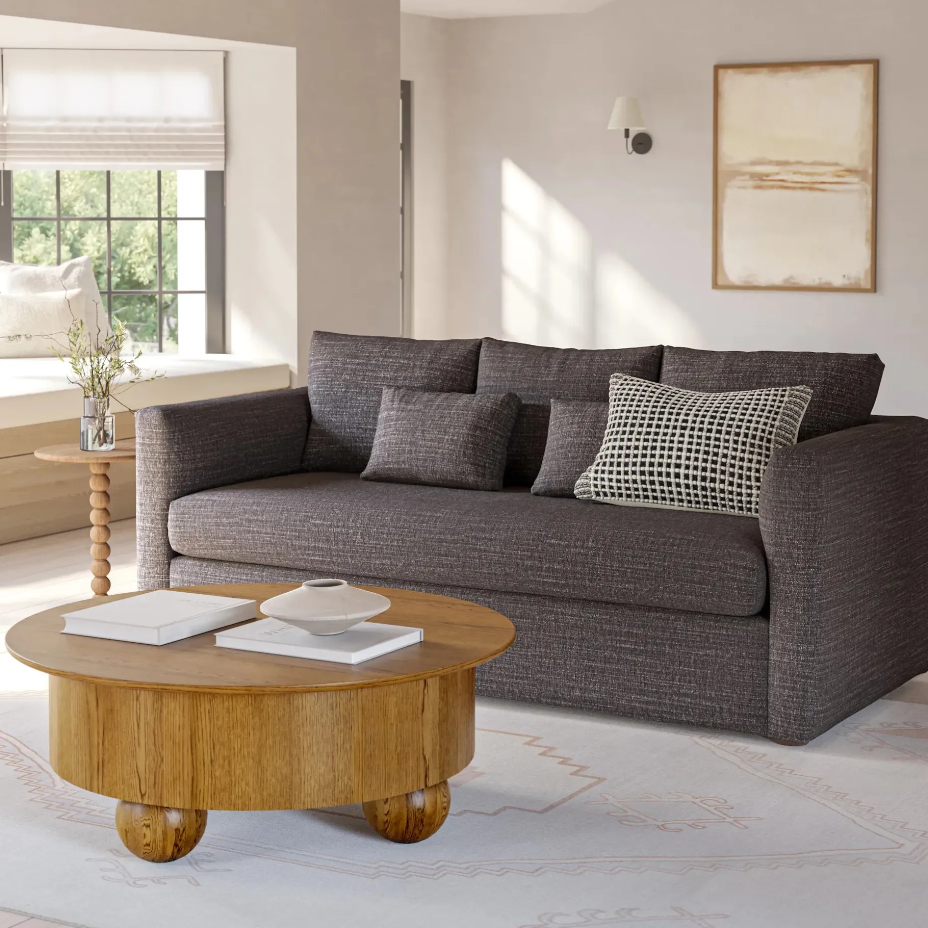 Marina 80" Sofa - Napa Charcoal