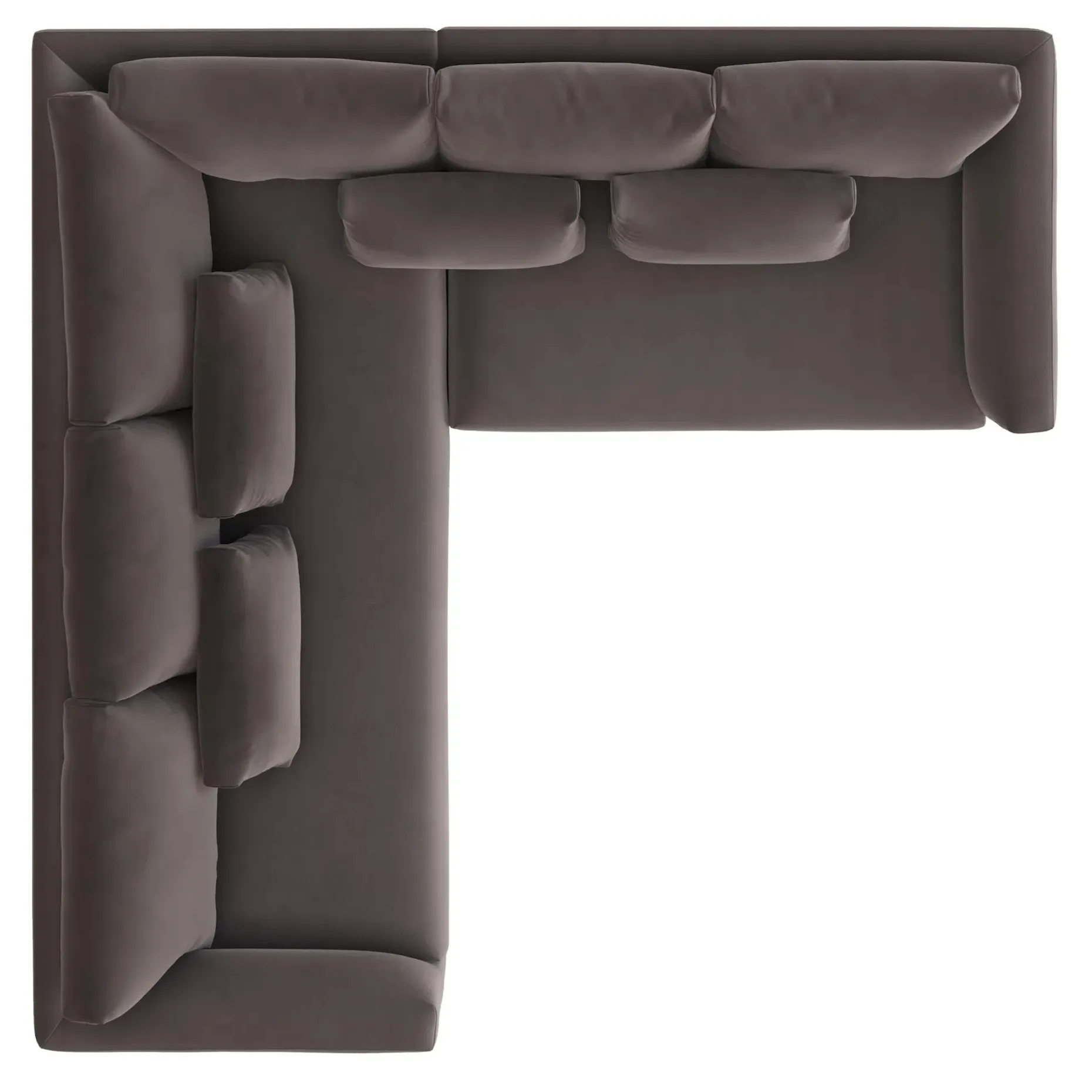 Marina 92" Velvet Corner Sectional - Hale Warm Gray
