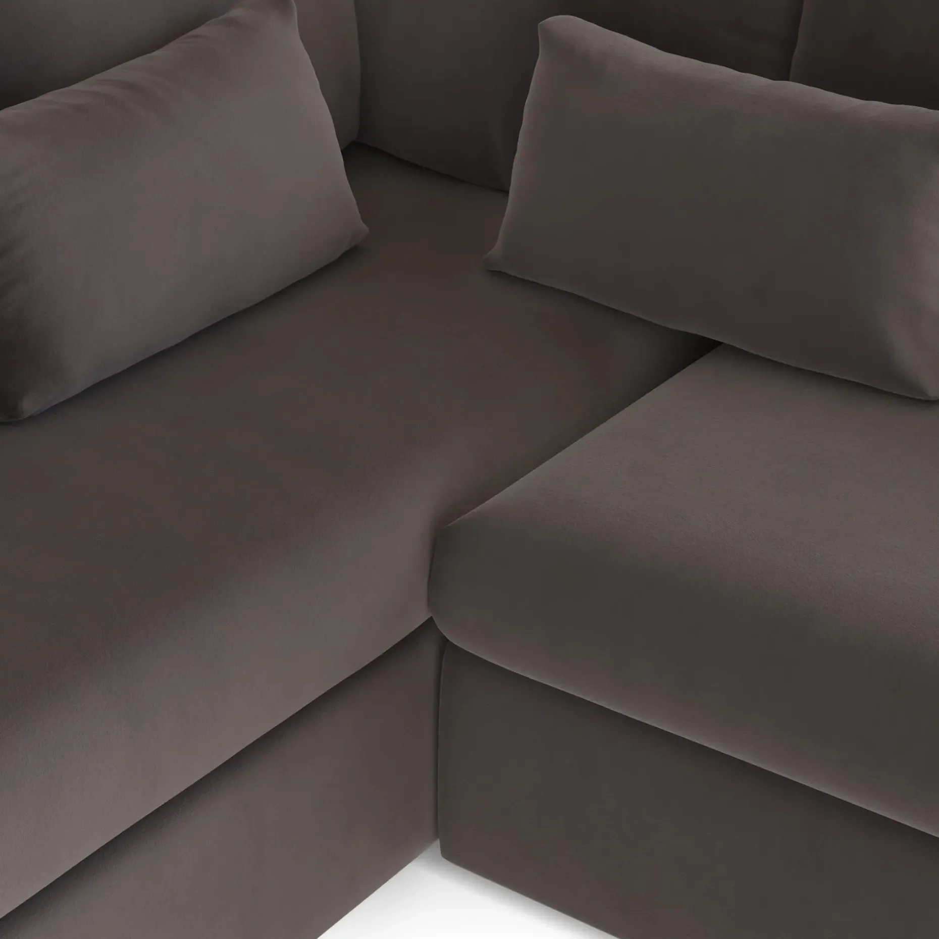 Marina 92" Velvet Corner Sectional - Hale Warm Gray