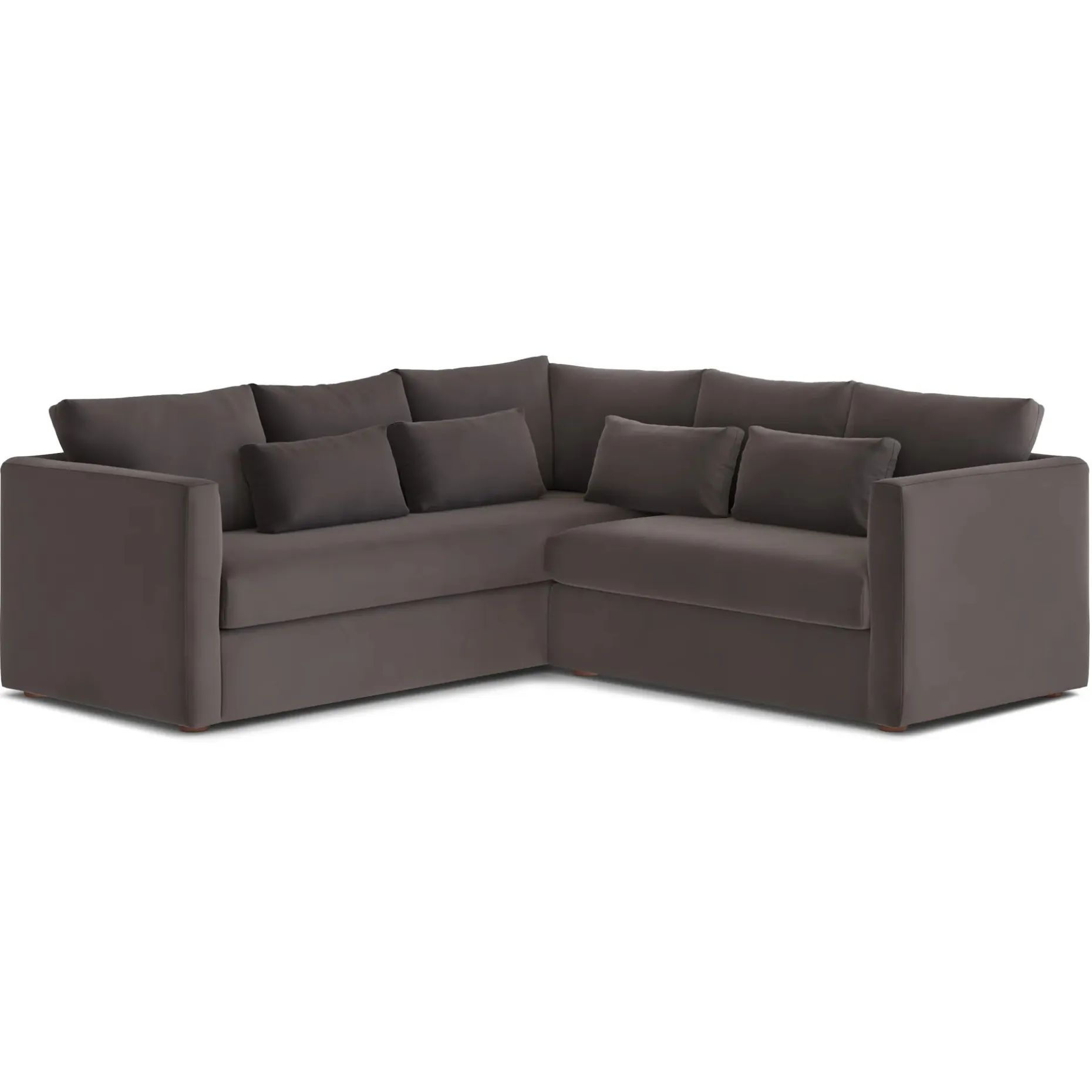 Marina 92" Velvet Corner Sectional - Hale Warm Gray