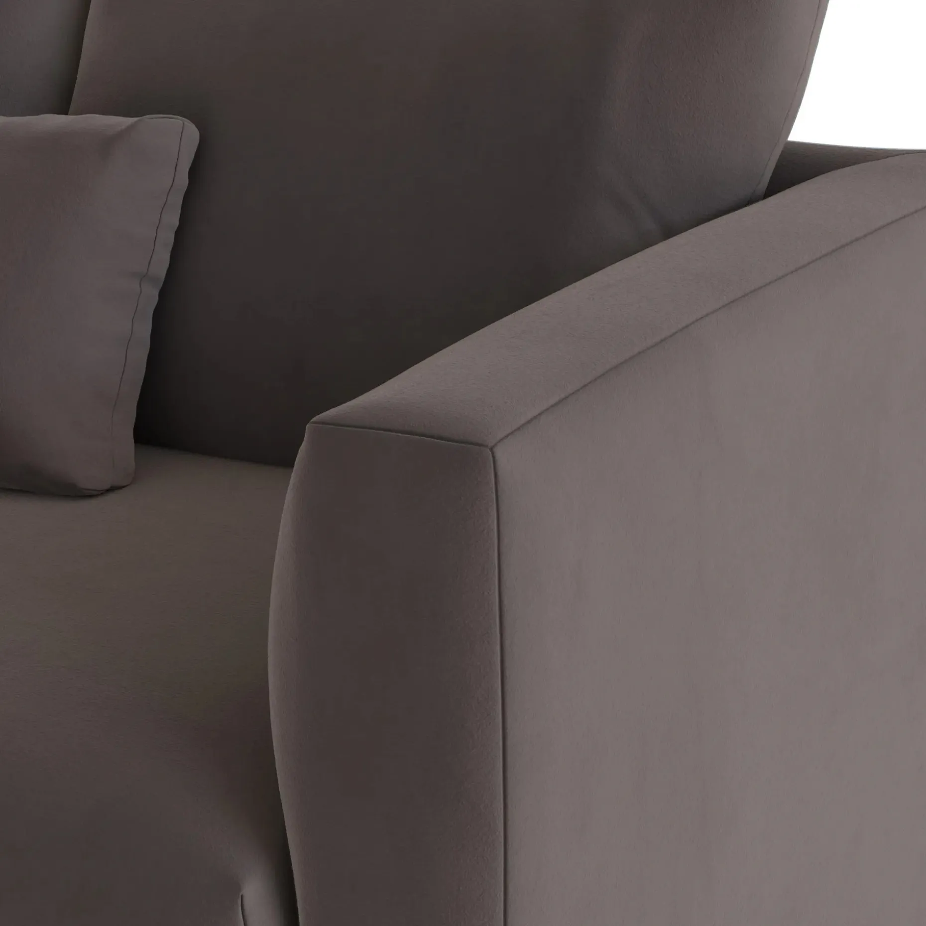 Marina 92" Velvet Corner Sectional - Hale Warm Gray