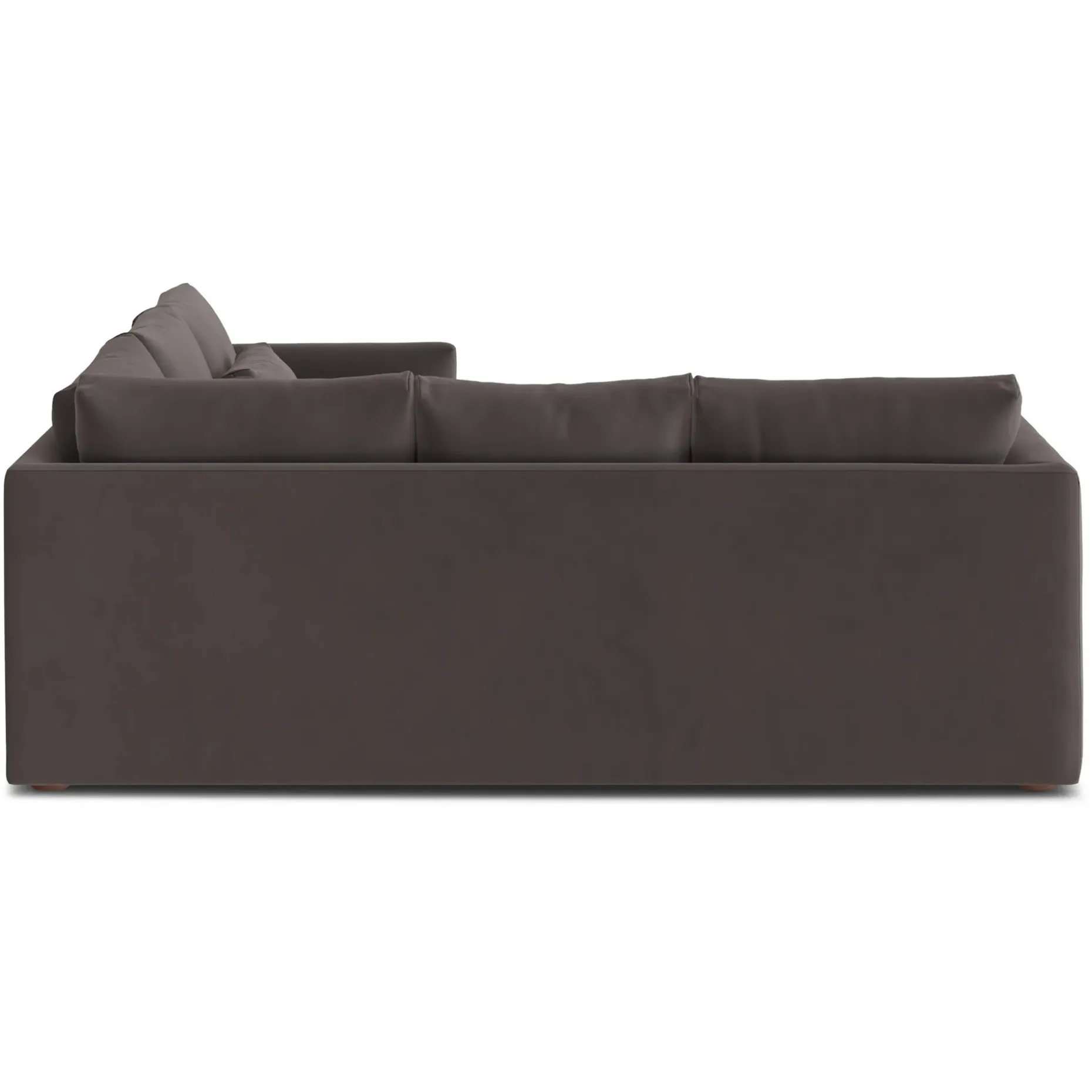 Marina 92" Velvet Corner Sectional - Hale Warm Gray