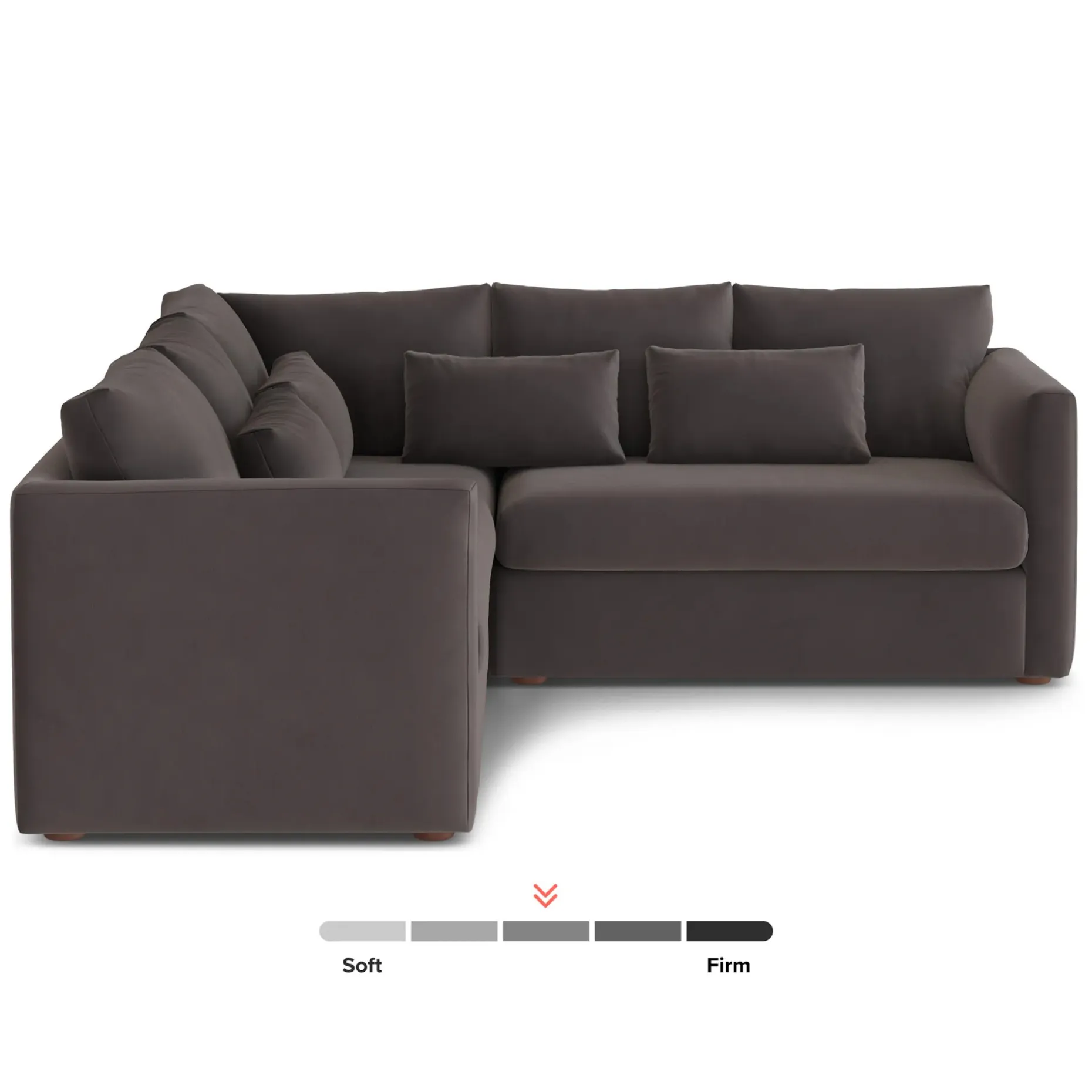 Marina 92" Velvet Corner Sectional - Hale Warm Gray