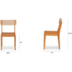 Marol Outdoor Dining Chair - Bronze Teak