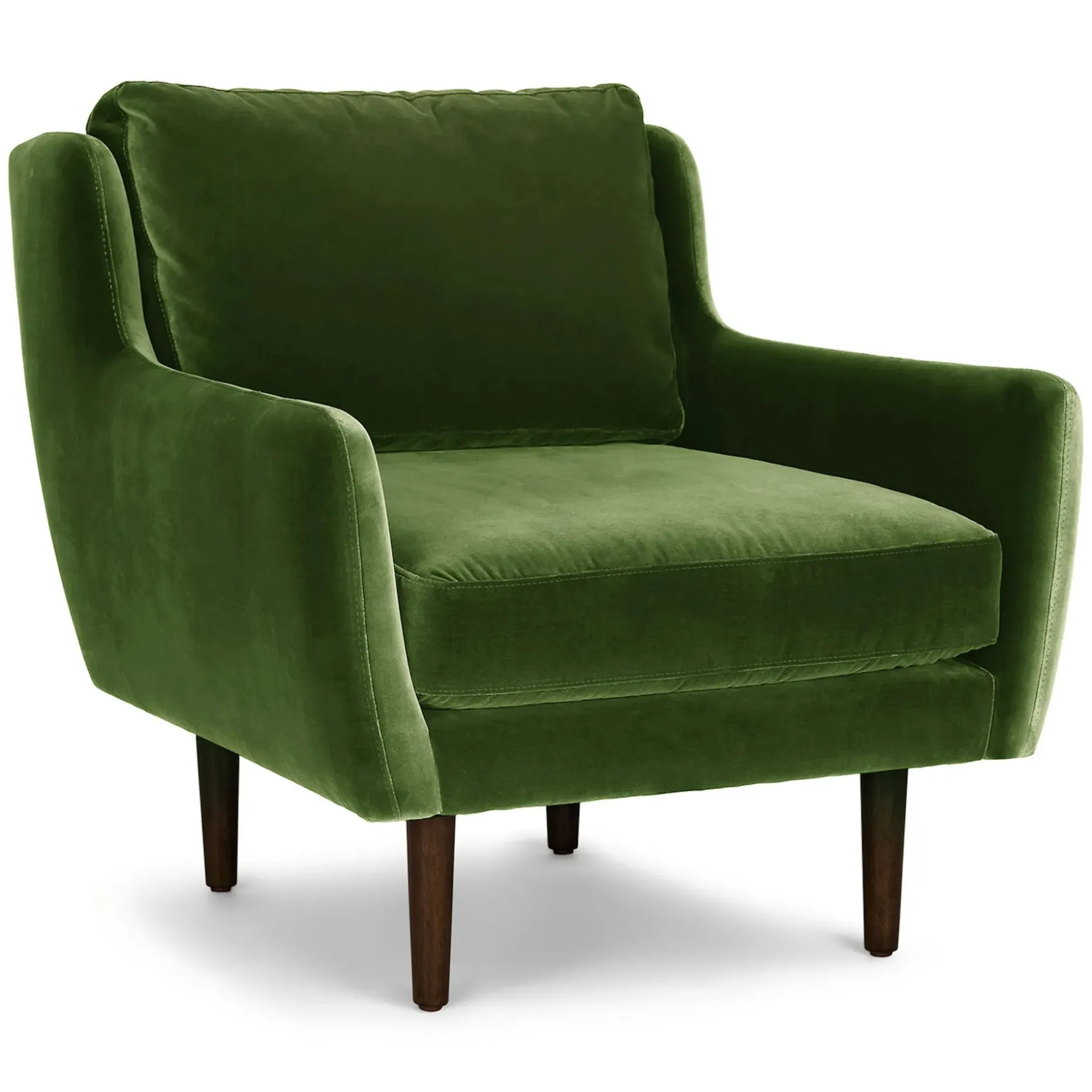 Matrix 30.5" Velvet Lounge Chair - Grass Green