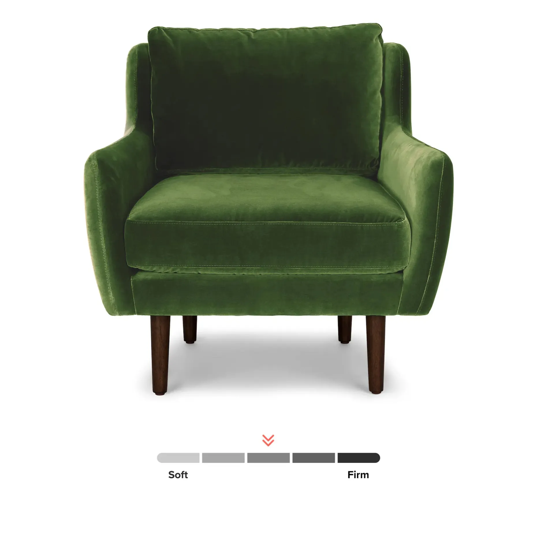 Matrix 30.5" Velvet Lounge Chair - Grass Green