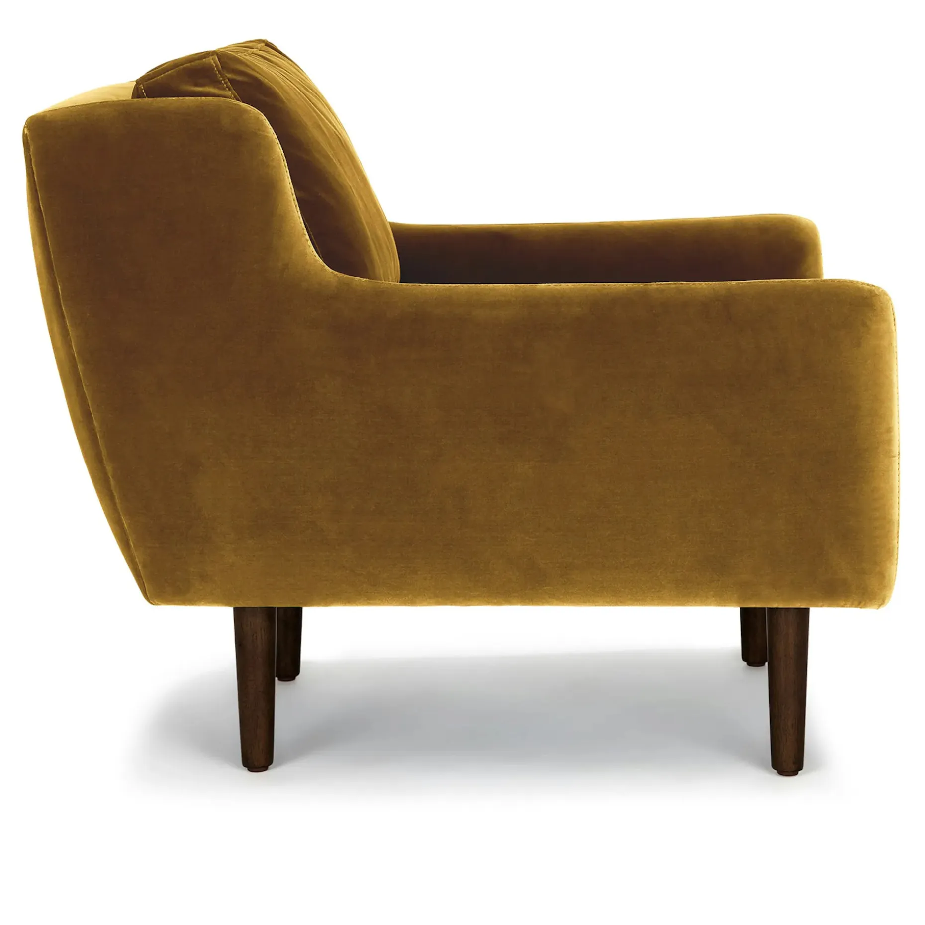 Matrix 30.5" Velvet Lounge Chair - Yarrow Gold