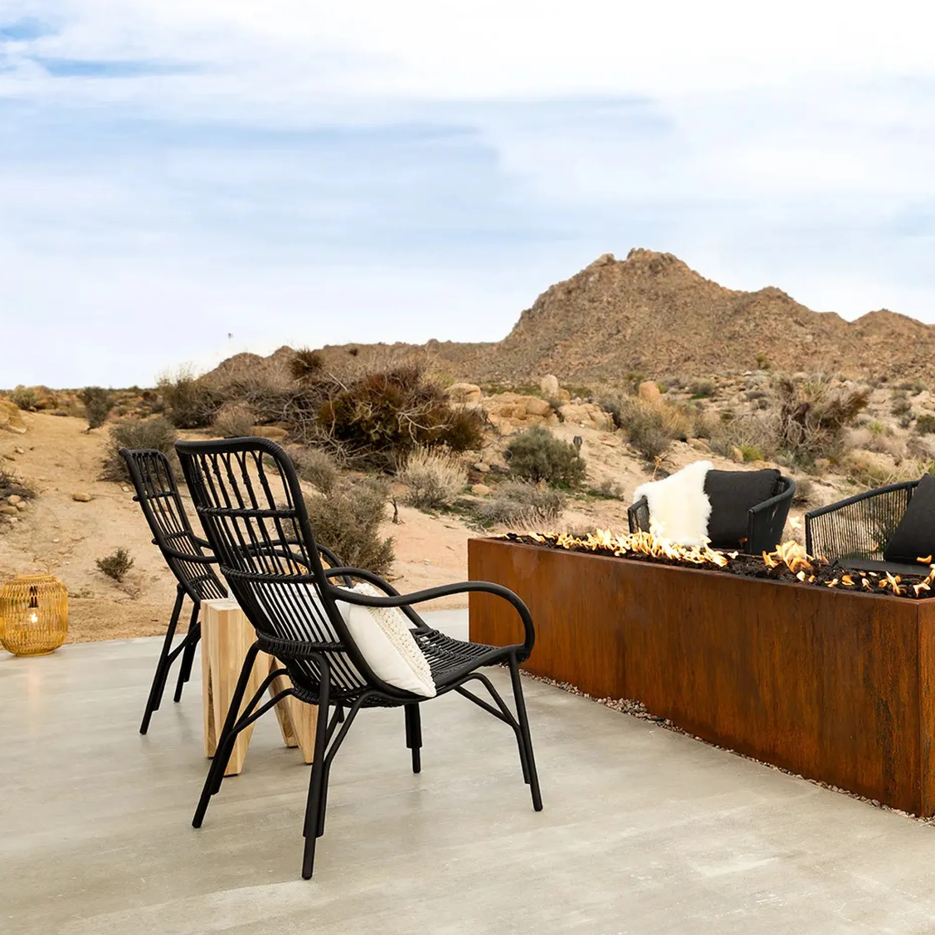 Medan 25" Outdoor Lounge Chair Set - Graphite