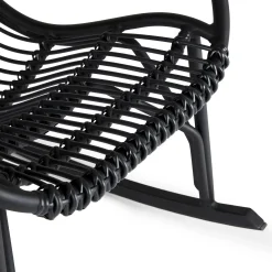 Medan 24.5" Outdoor Rocking Lounge Chair - Graphite