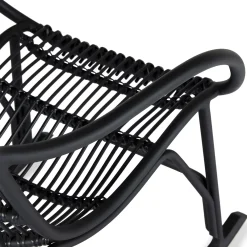 Medan 24.5" Outdoor Rocking Lounge Chair - Graphite