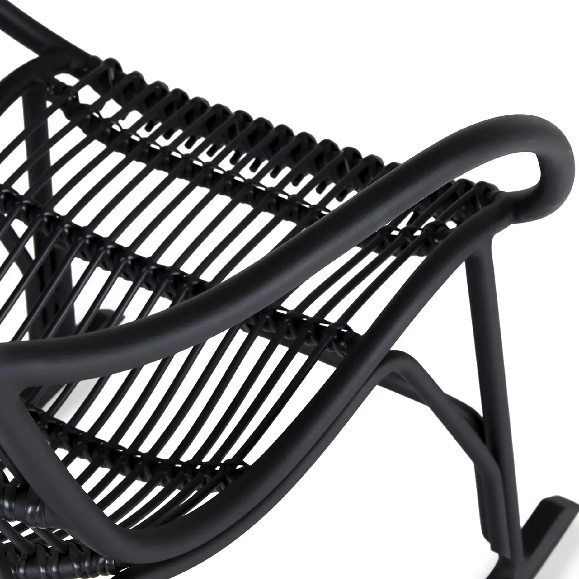 Medan 24.5" Outdoor Rocking Lounge Chair - Graphite