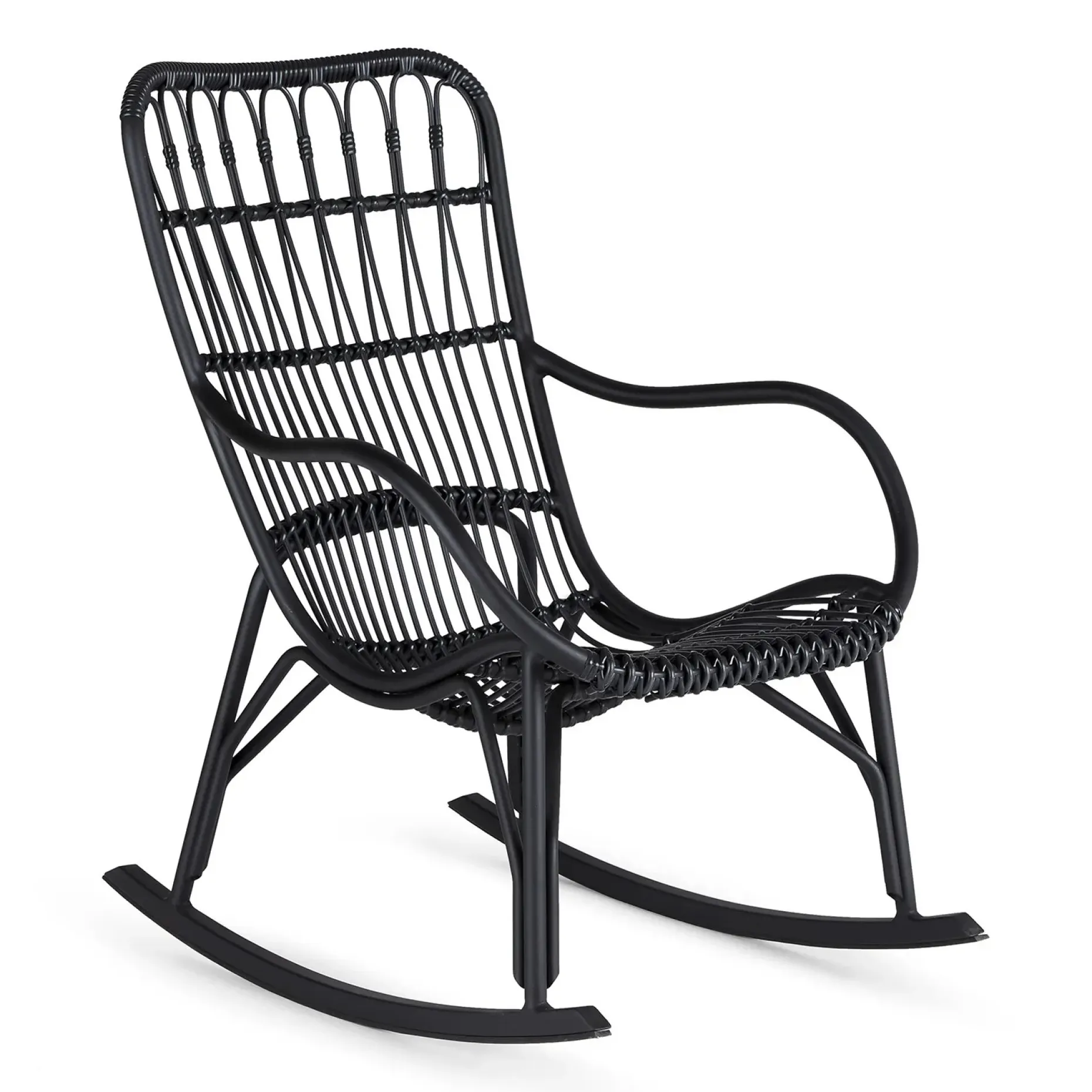 Medan 24.5" Outdoor Rocking Lounge Chair - Graphite