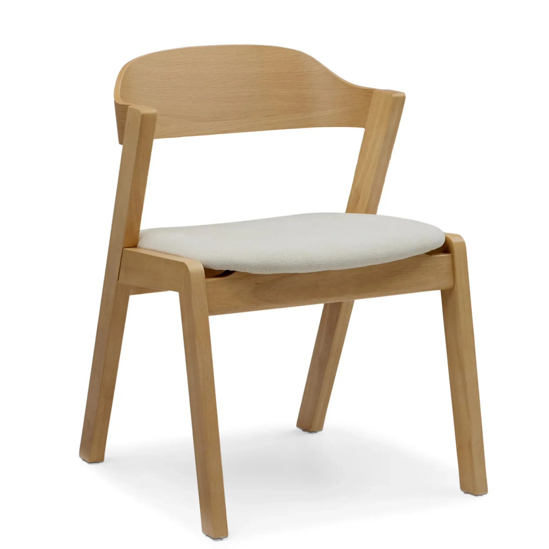 Meja Dining Chair - Oak and Bristol Ivory