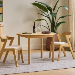 Meja Dining Chair - Oak and Bristol Ivory