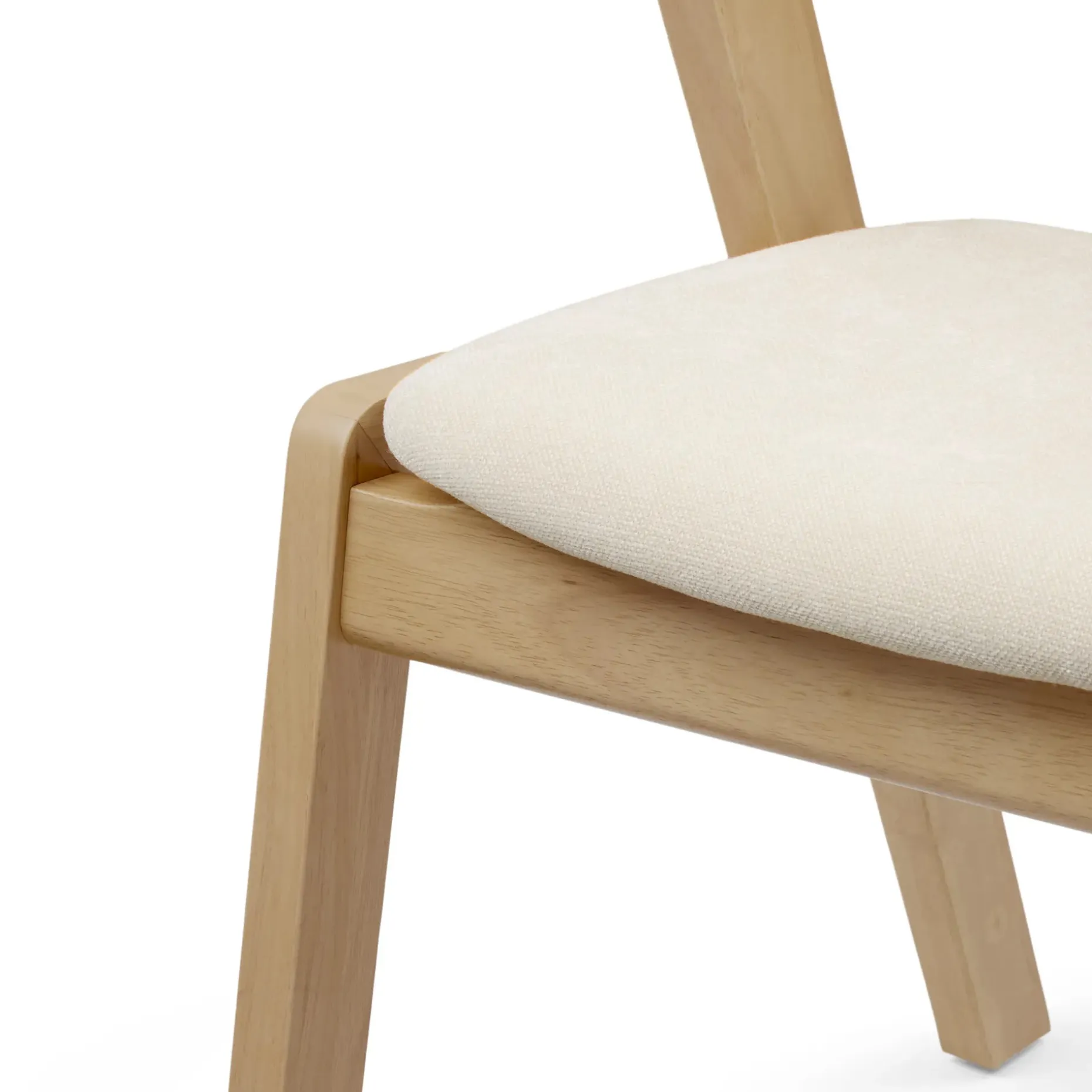 Meja Dining Chair - Oak and Bristol Ivory