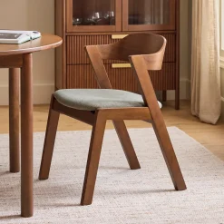 Meja Dining Chair - Walnut and Algonquin Green
