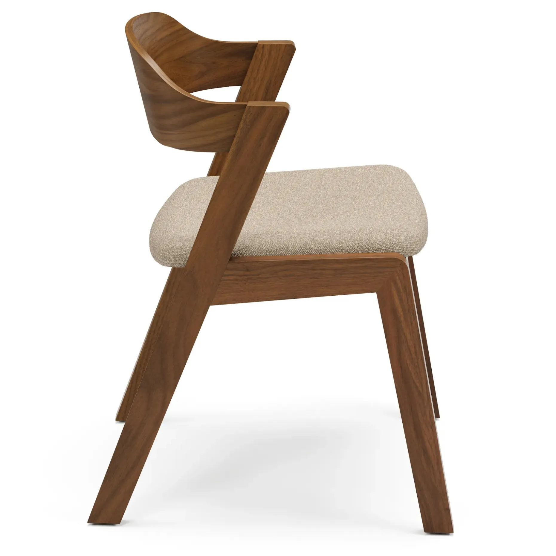 Meja Dining Chair - Walnut and Ratine Buff