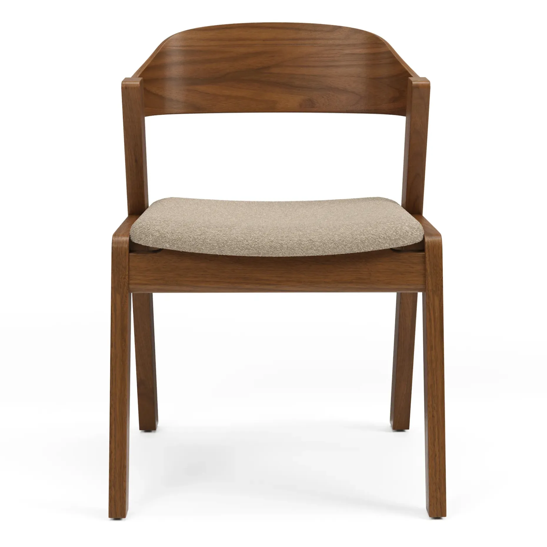 Meja Dining Chair - Walnut and Ratine Buff