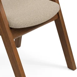 Meja Dining Chair - Walnut and Ratine Buff