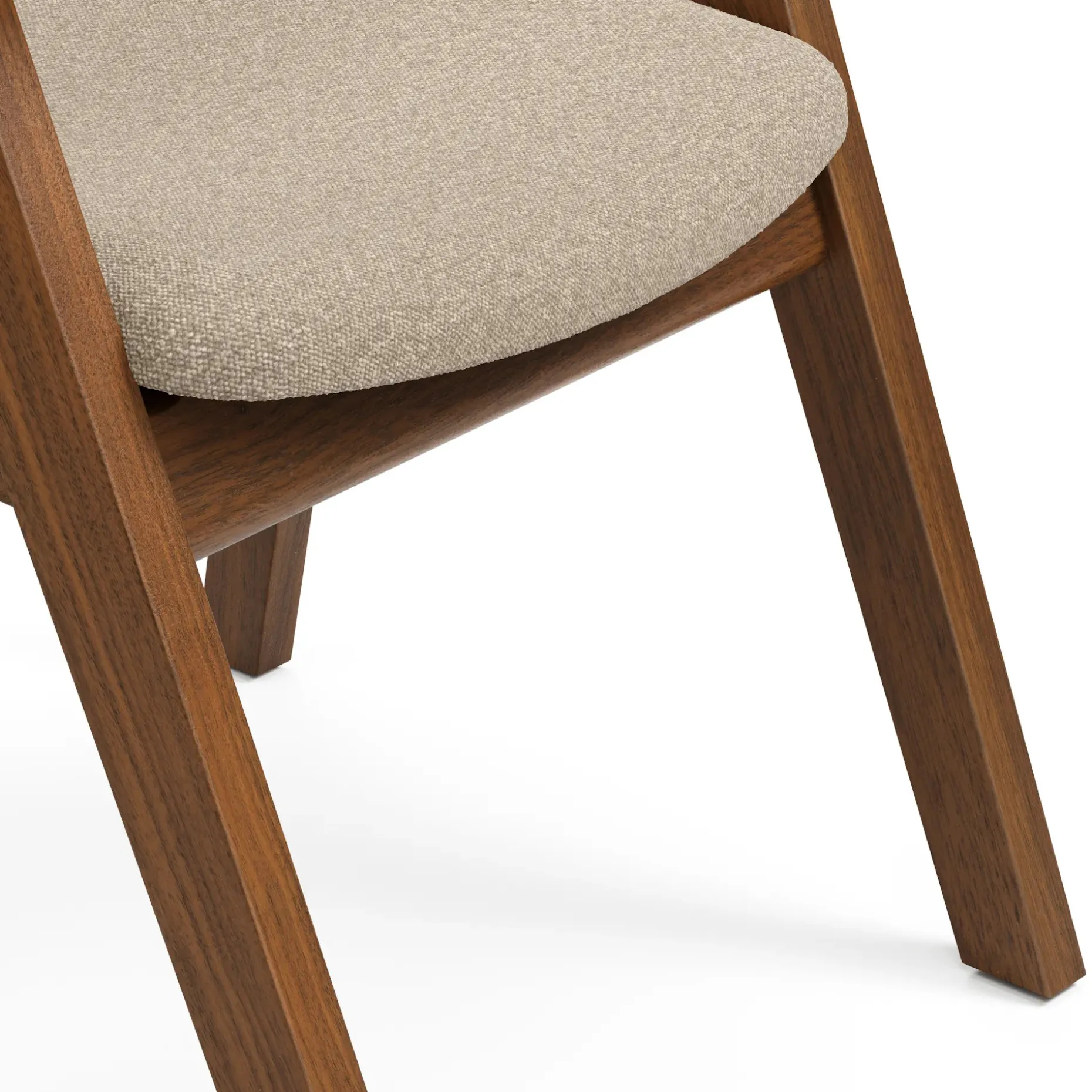 Meja Dining Chair - Walnut and Ratine Buff