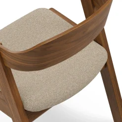 Meja Dining Chair - Walnut and Ratine Buff
