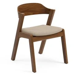 Meja Dining Chair - Walnut and Ratine Buff