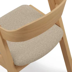 Meja Dining Chair - White Oak and Ratine Buff
