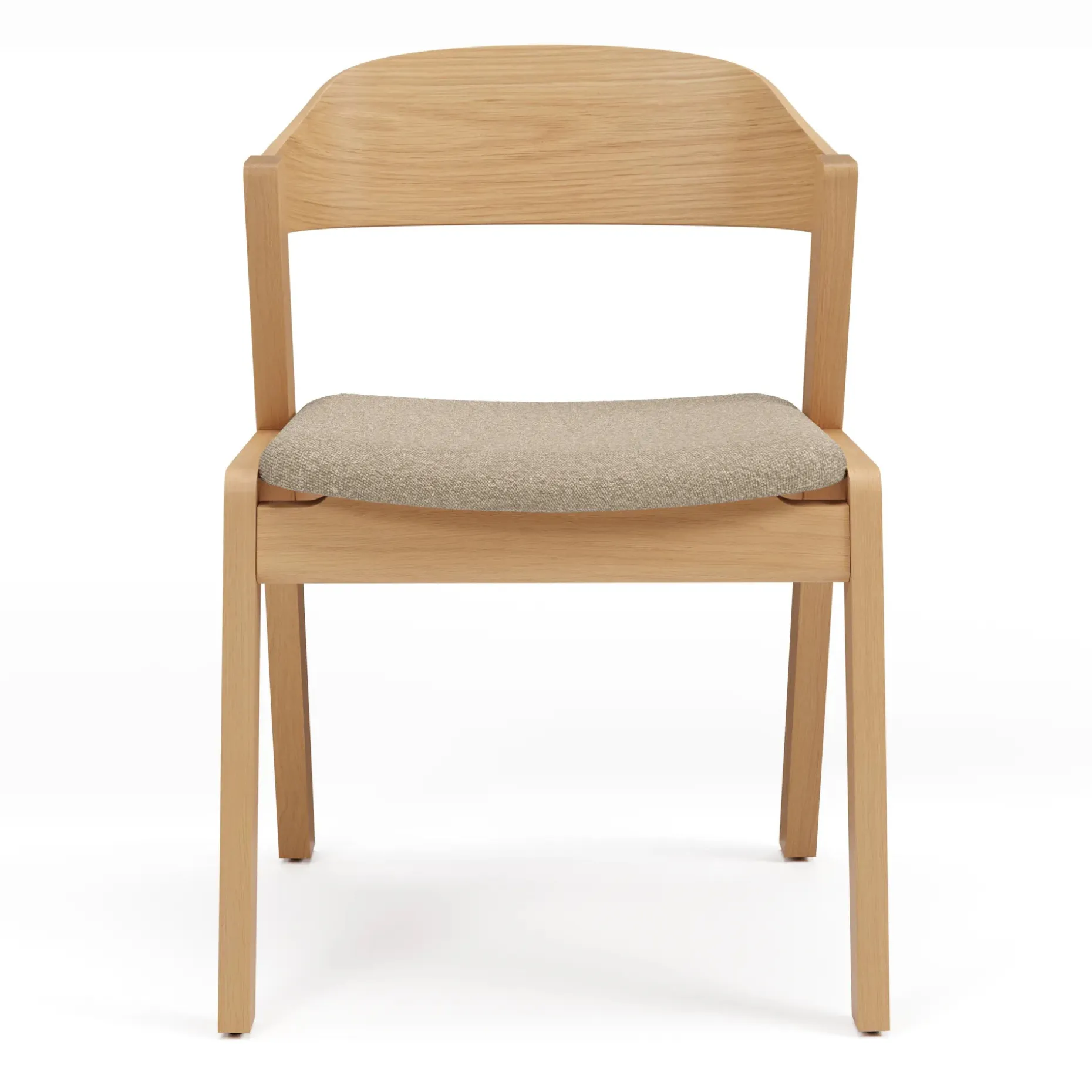 Meja Dining Chair - White Oak and Ratine Buff