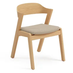 Meja Dining Chair - White Oak and Ratine Buff