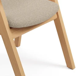 Meja Dining Chair - White Oak and Ratine Buff