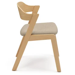 Meja Dining Chair - White Oak and Ratine Buff