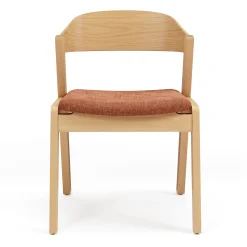 Meja Dining Chair - White Oak and Hestia Caramel