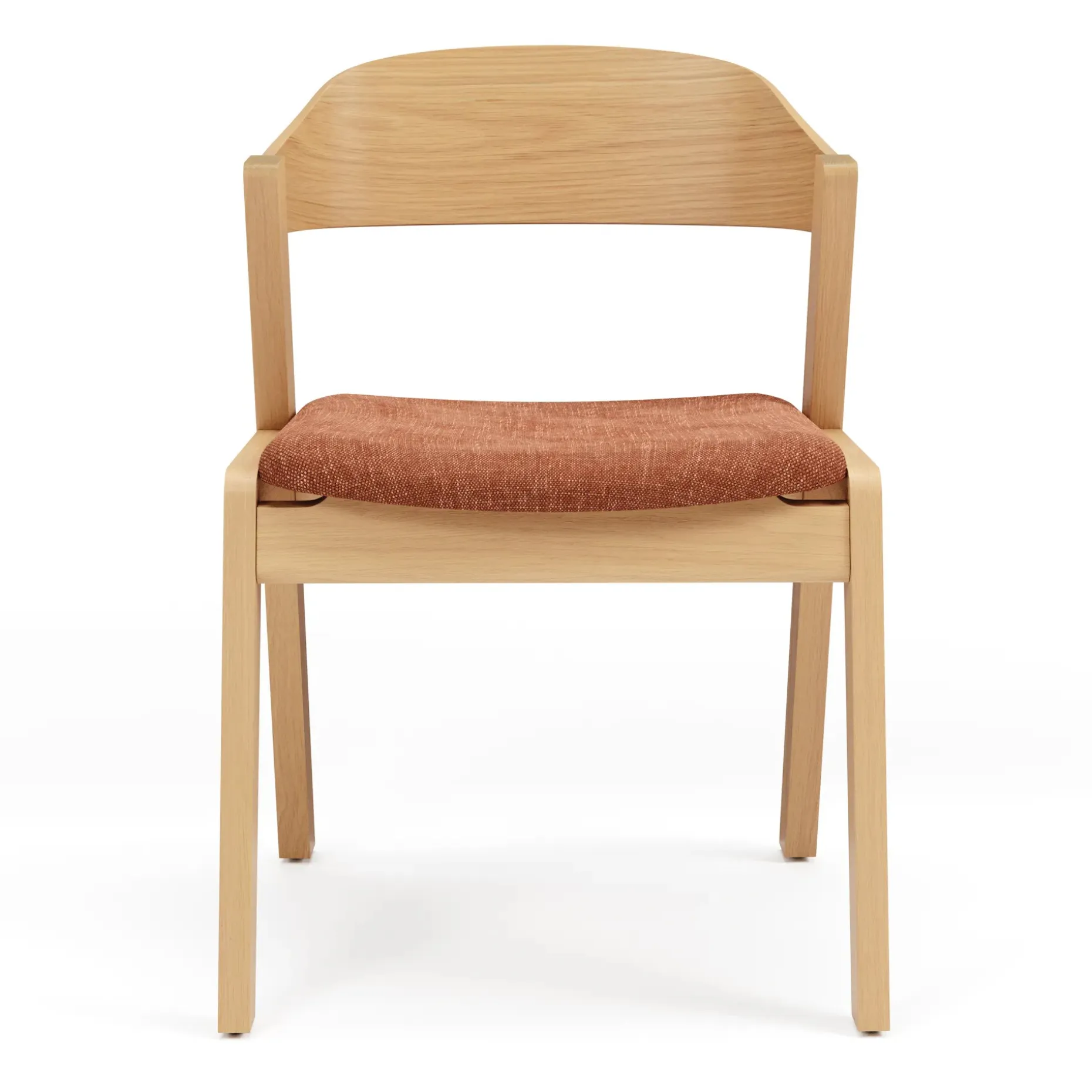 Meja Dining Chair - White Oak and Hestia Caramel