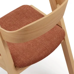 Meja Dining Chair - White Oak and Hestia Caramel