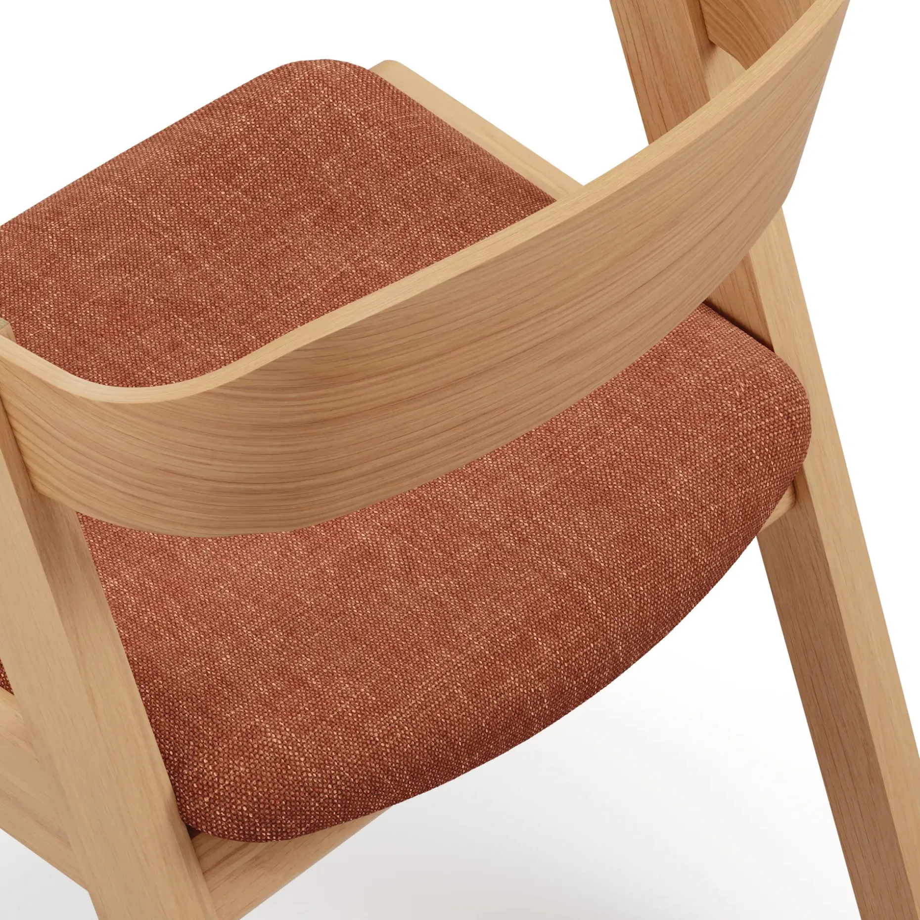 Meja Dining Chair - White Oak and Hestia Caramel