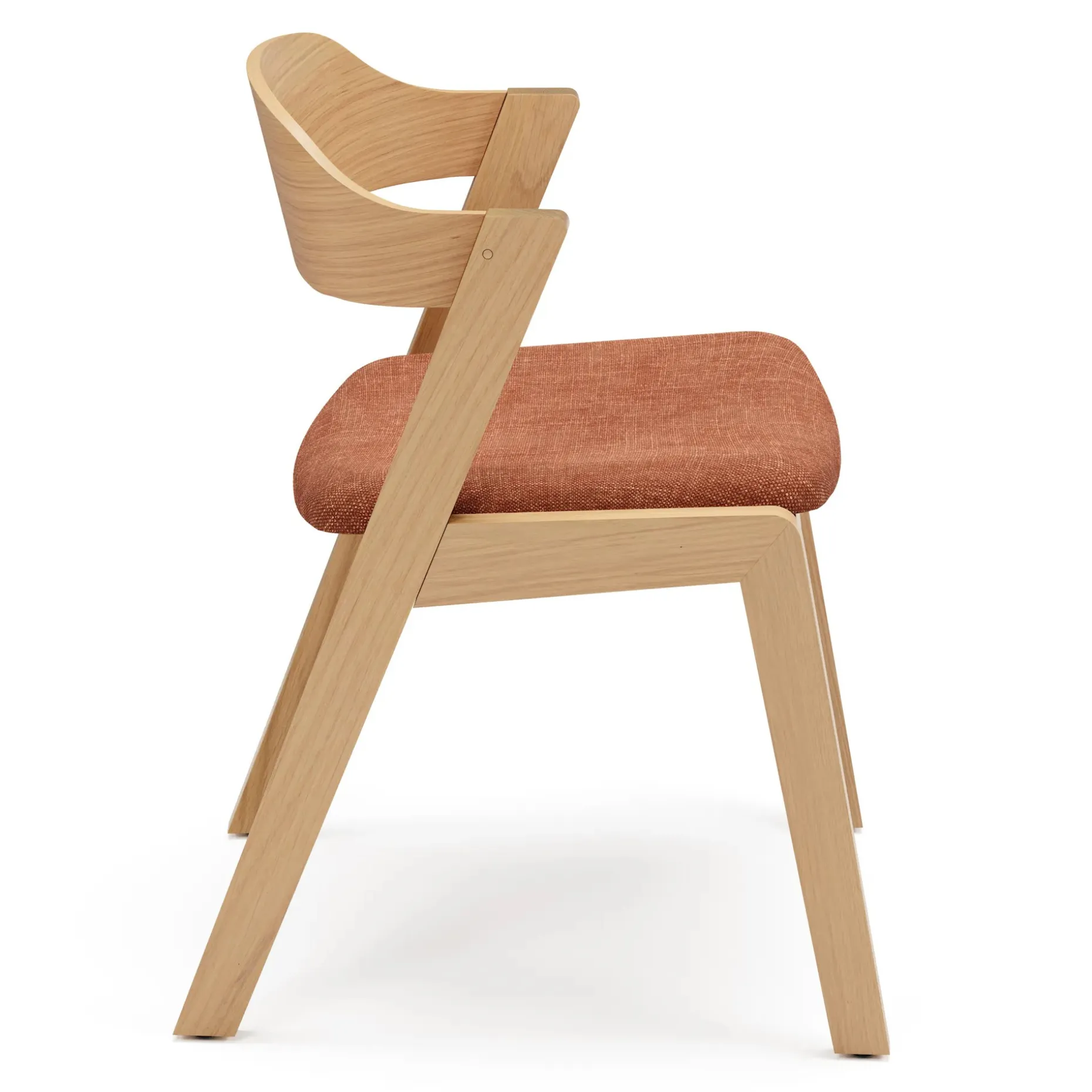 Meja Dining Chair - White Oak and Hestia Caramel