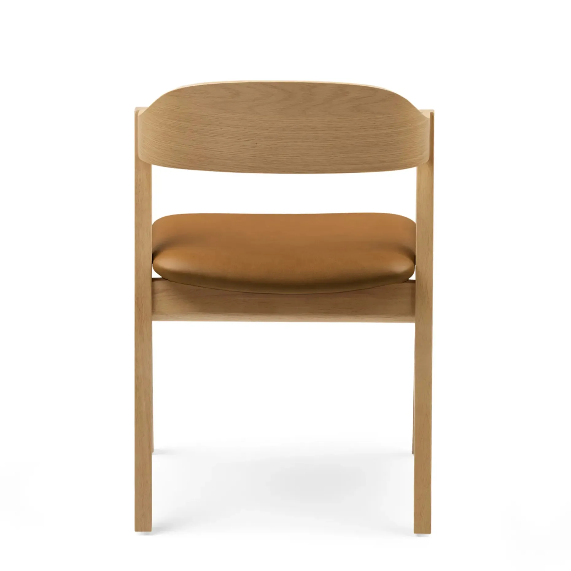 Meja Leather Dining Chair - Oak and Taos Tan