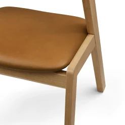 Meja Leather Dining Chair - Oak and Taos Tan