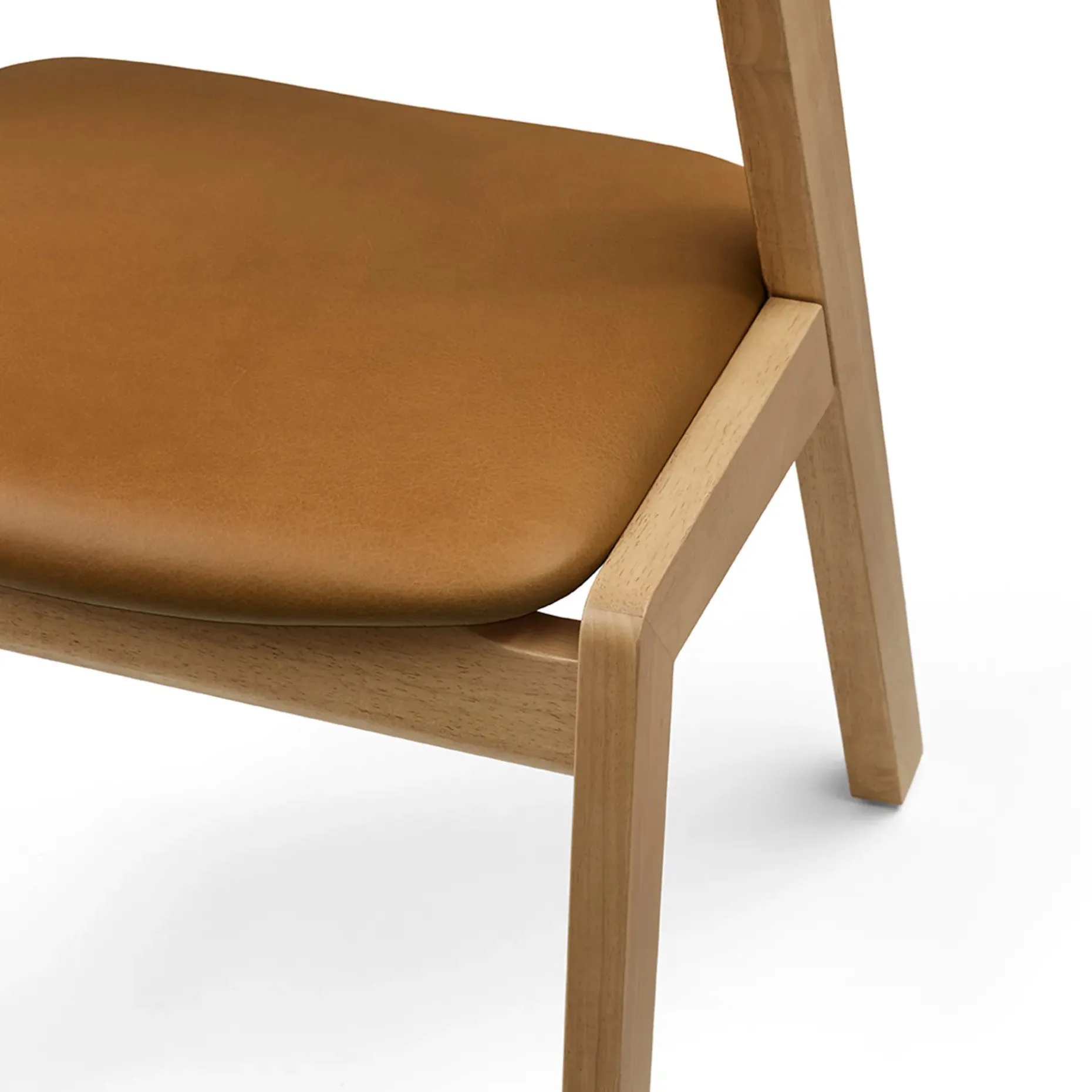 Meja Leather Dining Chair - Oak and Taos Tan