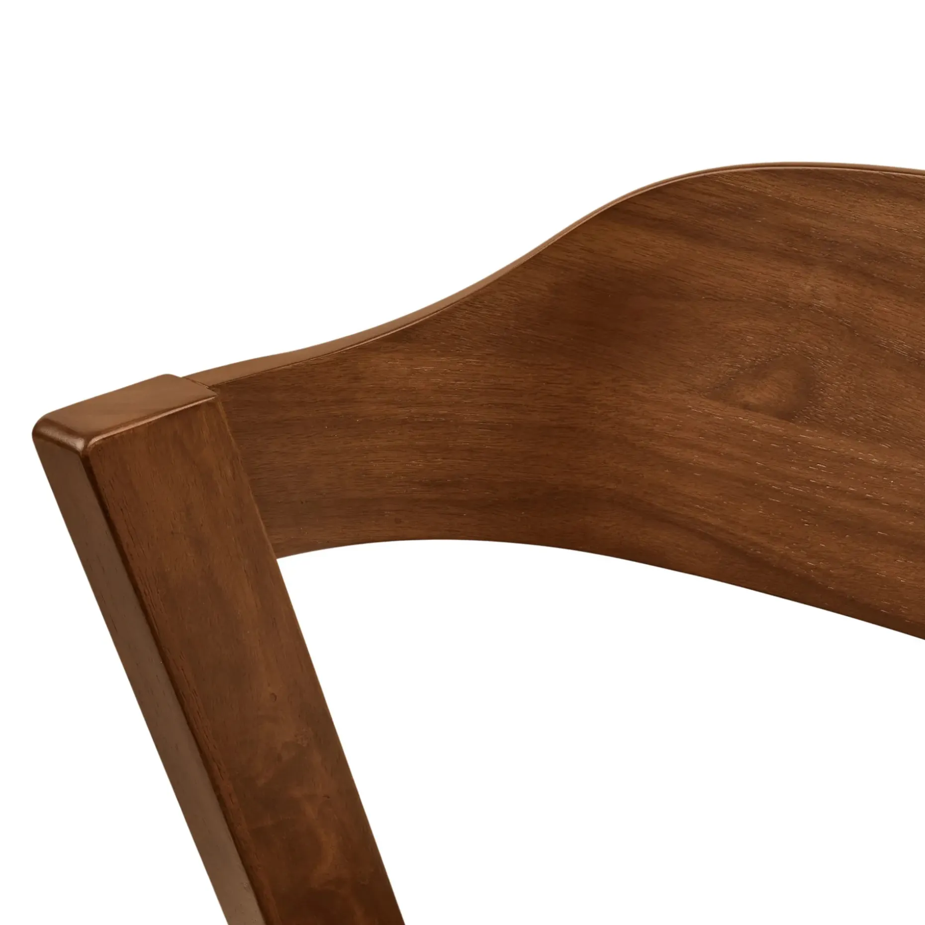 Meja Leather Dining Chair - Walnut and Oxford Black