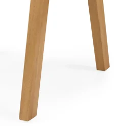 Meja Leather Dining Chair - White Oak and Taos Brown