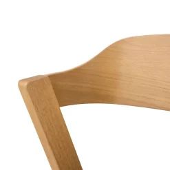 Meja Leather Dining Chair - White Oak and Taos Brown