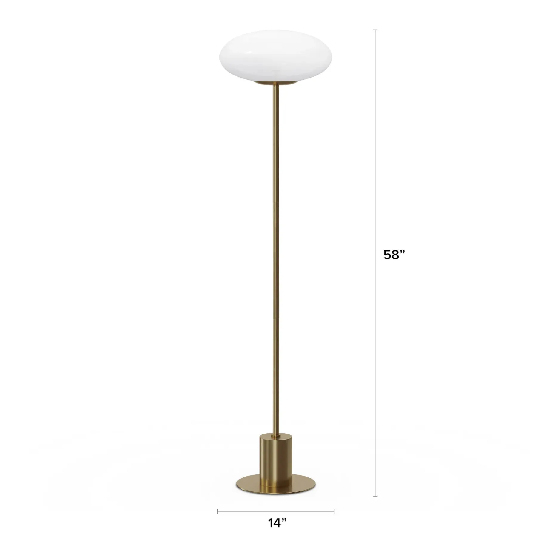 Menken Floor Lamp - Brass