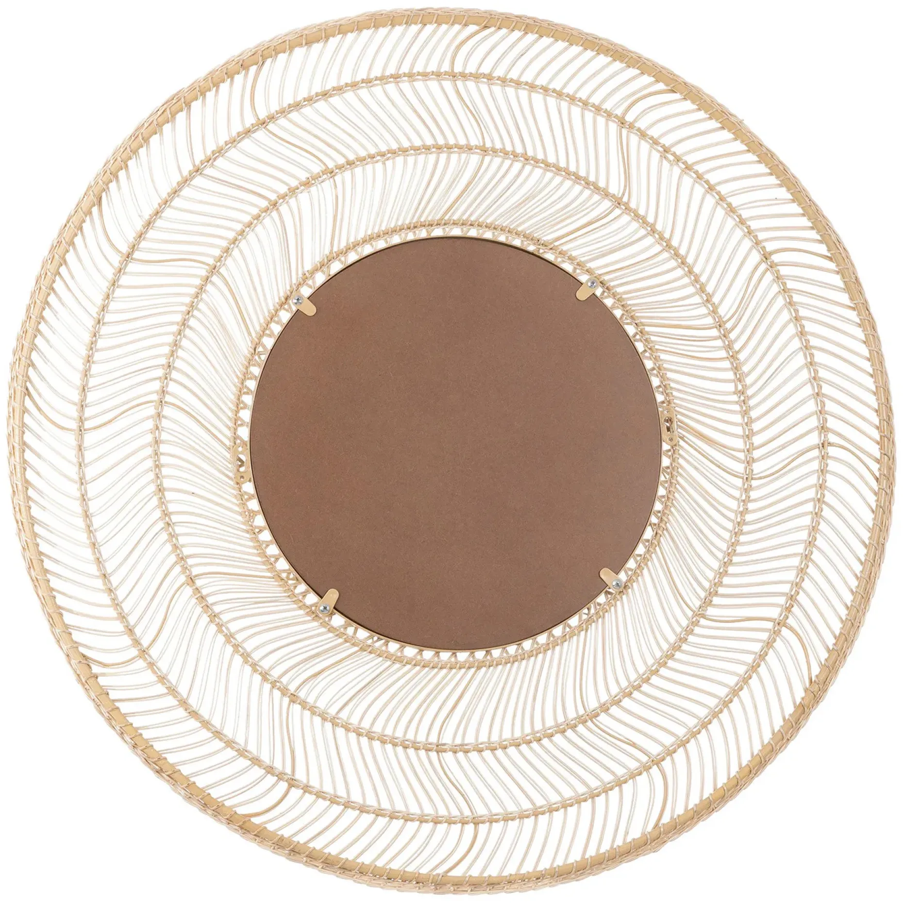 Meron Round Wall Mirror - Natural