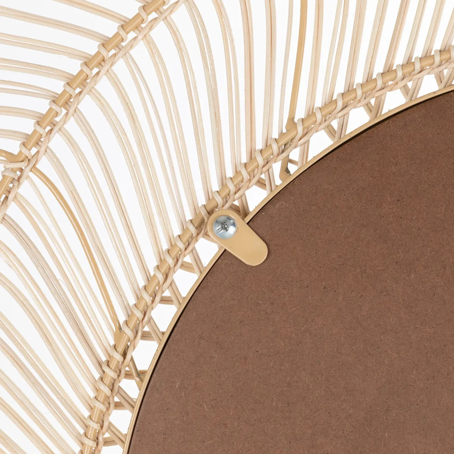 Meron Round Wall Mirror - Natural